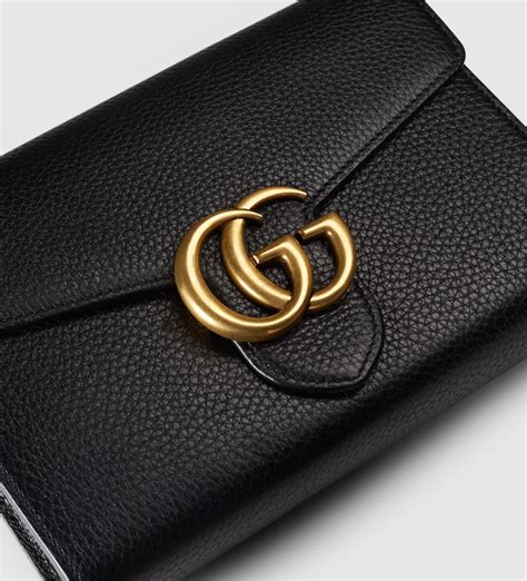 gucci black purse with gold chain|gucci mini wallet on chain.